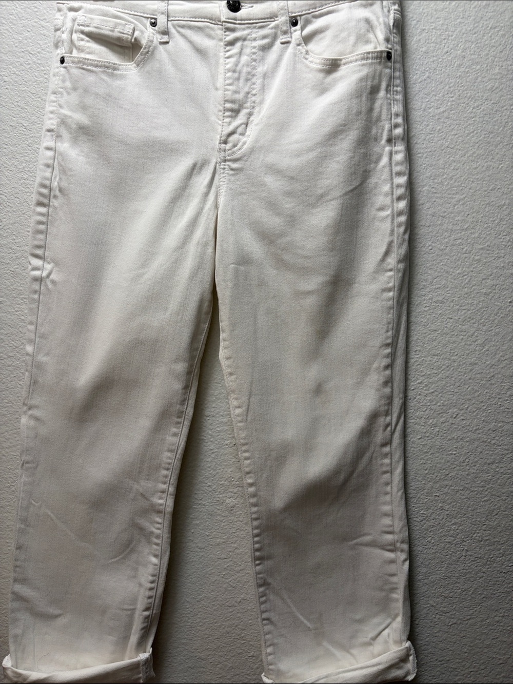 Vintage America White Cropped Jeans